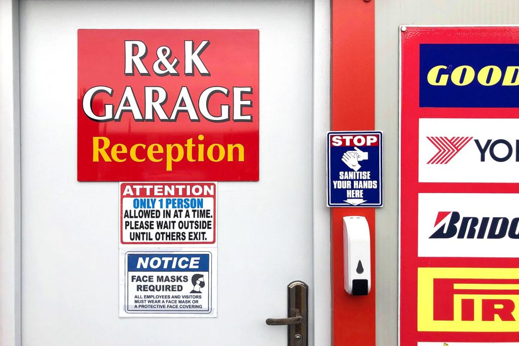 R and K Garage safety measures